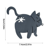 Thumbnail for KittyNook Cat Co. Cat Butt Bread Clip—cute cat-shaped food bag-sealing clip shown with size for reference.