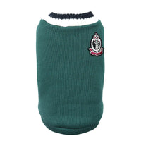 Thumbnail for Cozy Fluff Cat Sweater by KittyNook Cat Co. features a white/navy collar and crest, perfect for stylish, comfy cats.