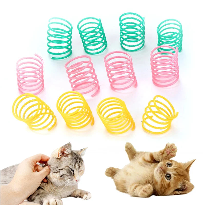 KittyNook Cat Co. Colorful Spiral Spring Cat Toy Pack—fun, interactive toy for playful cats and kittens.