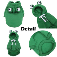 Thumbnail for KittyNook Cat Co. Cute Pets Sweatshirt—green hoodie with frog eyes, ideal pet lover apparel shown from every angle.