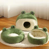 Load image into Gallery viewer, Hoppin Haven Cool Cat Bed - a frog inspired cat bed all variants on display
