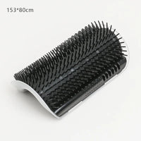 Thumbnail for The Ultimate Self-Cleaning Cat Brush by KittyNook Cat Co., black, curved base, 153*80 cm, shown on white background.