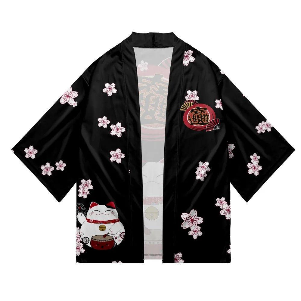 Elegant Kimono Cat Cloak