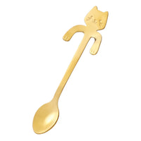 Thumbnail for KittyNook Cat Co.’s Cat Cling Stainless Steel Mug Spoon has a cat-shaped handle—perfect for cat lovers and mugs!.