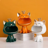 Thumbnail for KittyNook Cat Co.'s Creative Cat Key Box features three crowned cat figurines for fun, cat-inspired organization.