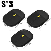 Thumbnail for KittyNook Cat Co. Pet Hair Removal Mitts—set of 3 black mesh pads with yellow tabs for furniture, bedding & car seats.