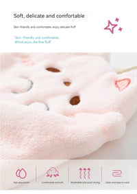 Thumbnail for Close-up of a soft, pink KittyNook Cat Co. Cute Cat Hanging Towel—an adorable gift for any cat lover.