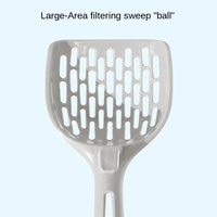 Thumbnail for The KittyNook Cat Co. Curved Cat Litter Shovel with slotted holes is shown on a light blue background with text above.
