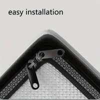 Thumbnail for Close-up of a black zipper on the Portable Pet Cooling House by KittyNook Cat Co., showing easy installation and comfort.