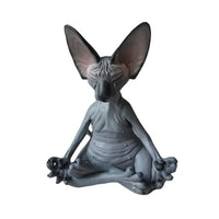 Thumbnail for Peaceful Meditating Cat Sanctuary Statue