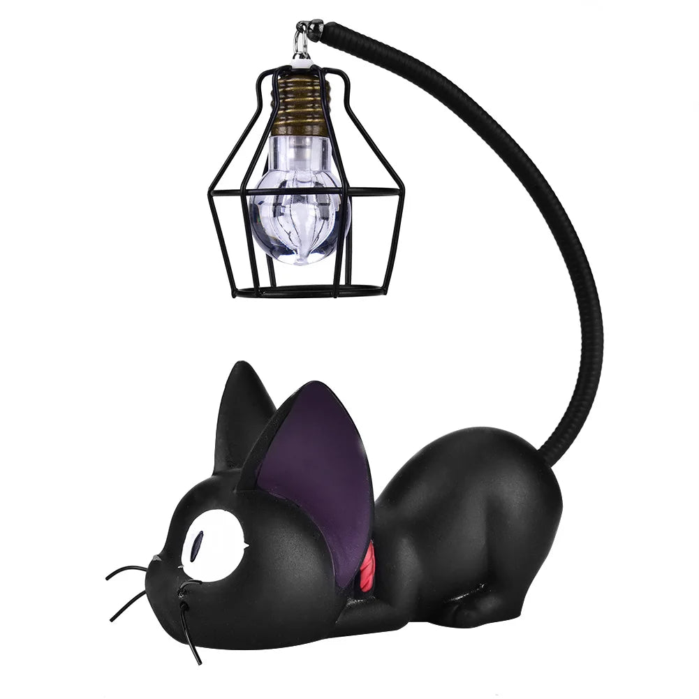 KittyNook Cat Co. Cute Black Cat Night Light with flexible neck—perfect as a bedroom cat lamp.