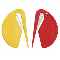 Thumbnail for KittyNook Cat Co. 2-in-1 Pet Knot Remover Grooming Comb, yellow & red, removes mats with metal blades.