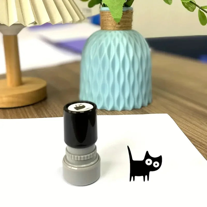 The Black Cat DIY Journaling Stamps by KittyNook Cat Co. are perfect for cute scrapbooking and paper decoration.