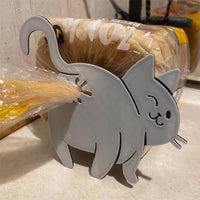 Thumbnail for KittyNook Cat Co. Cat Butt Bread Clip seals bags—slide the bag end through the cute cat-shaped clip’s rear opening.