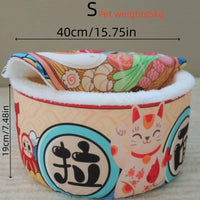 Thumbnail for Giant Ramen Bowl Cat Bed by KittyNook Cat Co., 40cm x 19cm, fits pets up to 5kg; features a cute Japanese design.