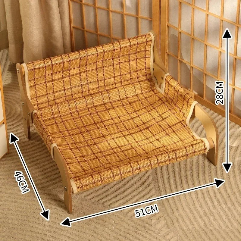 KittyNook Cat Co. Cat Summer Sofa Bed, 46x51x38cm plaid, gives comfort and style to any carpeted floor.