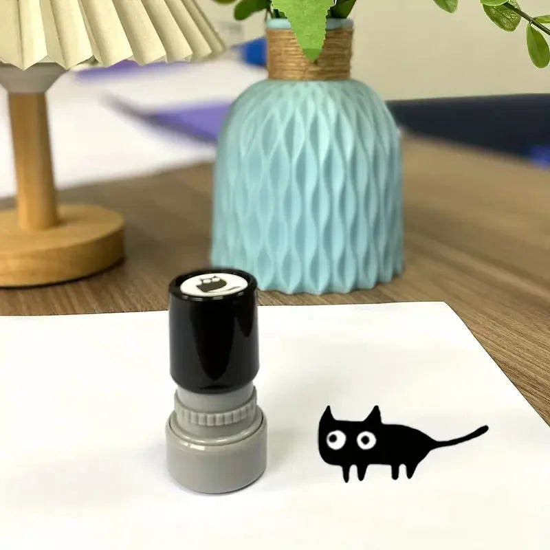 KittyNook Cat Co. Black Cat DIY Journaling Stamps—perfect for scrapbooking and cute paper crafts.
