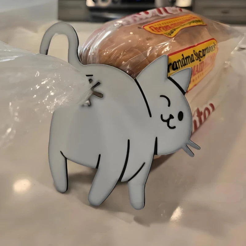 Seal bread bags with KittyNook Cat Co.’s Cat Butt Bread Clip—a cute, winking cat-shaped food bag sealer.