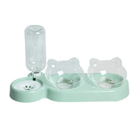 Thumbnail for KittyNook Cat Co. Automatic Water Renewal Cat Bowl: mint green, dual cat-ear bowls, filtration, water dispenser.