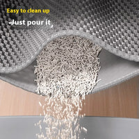 Thumbnail for KittyNook Cat Co. Non-Slip Dual Layer Litter Trapper pours pellets for easy cleanup—just pour it out and clean.