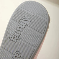 Thumbnail for Close-up of a gray Happy Pawprints Lucky Cat Slippers sole by KittyNook Cat Co., 