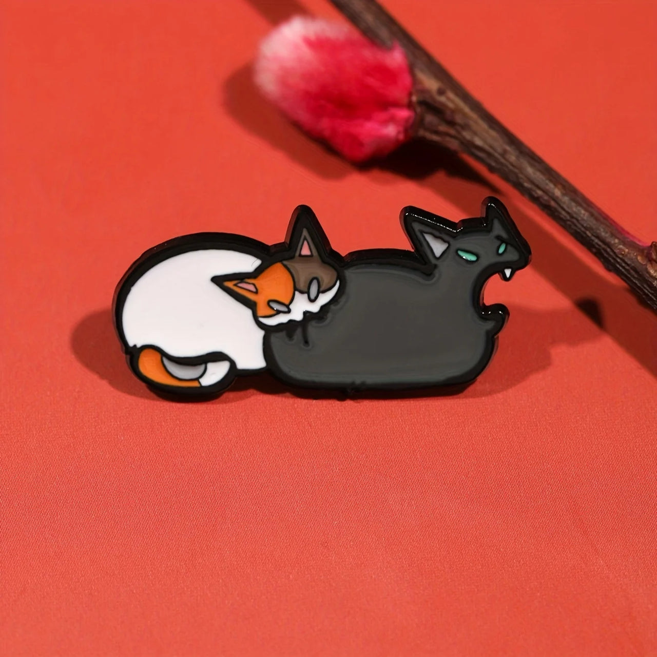 The Cute Feline Enamel Brooch by KittyNook Cat Co. is a playful, decorative pin for stylish cat lovers.