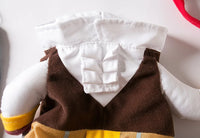 Thumbnail for KittyNook Cat Co. Funny Pirate Cat Halloween Costume: a plush toy in a white hood and brown jacket.