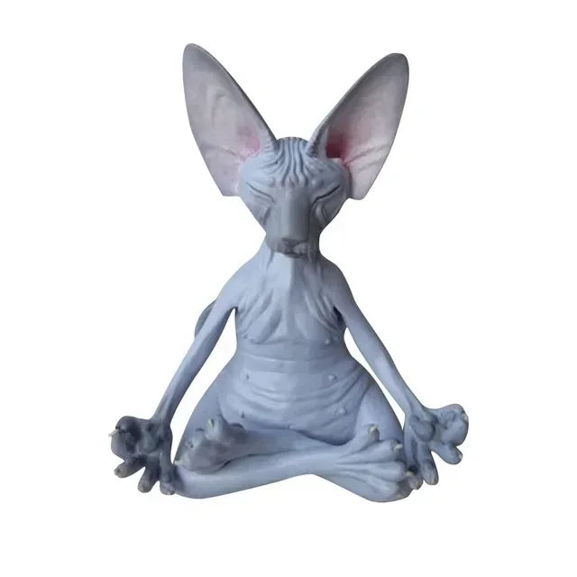 Peaceful Meditating Cat Sanctuary Statue