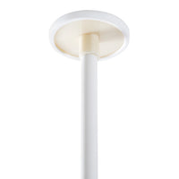 Thumbnail for Close-up of a white ceiling-mounted pole from the Stylish Cat Climbing Tower by KittyNook Cat Co., viewed from below.