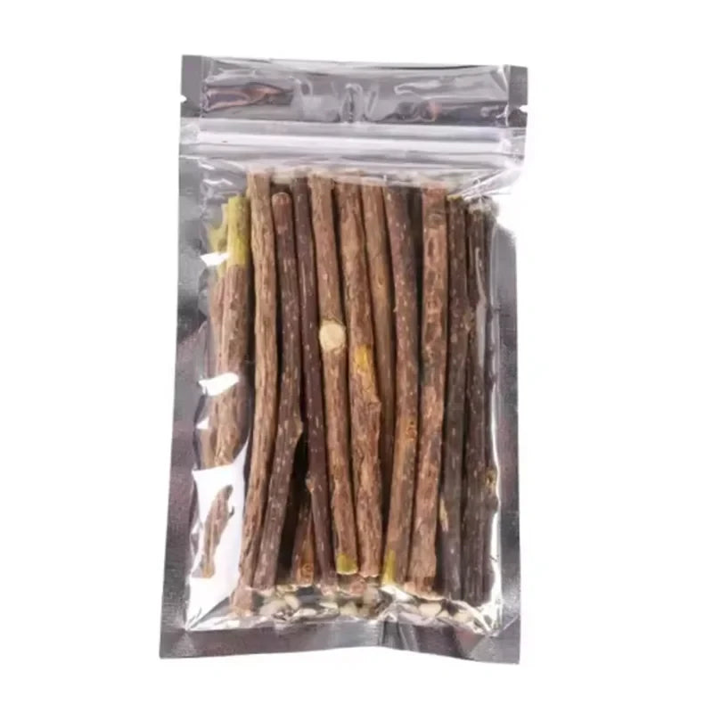 KittyNook Cat Co.’s Natural Silvervine Chew Toy Kit offers thin, brown chew toys for natural cat enrichment.