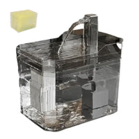 Thumbnail for KittyNook Cat Co. Transparent Cat Water Fountain with auto filter and running water is shown above.