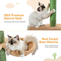 Thumbnail for Two cats enjoy the KittyNook Cat Co. Stylish Cat Climbing Tower—one scratches, the other lounges in the hammock.
