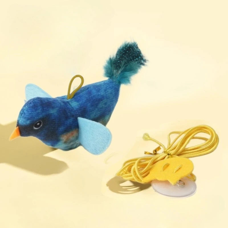 The Ultimate Interactive Chirping Bird Cat Toy by KittyNook Cat Co. is perfect for indoor cat enrichment.