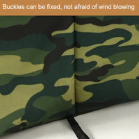 Thumbnail for Close-up of PurrFort Waterproof Outdoor Cat Cave by KittyNook Cat Co.—secure buckles, windproof green camo fabric.