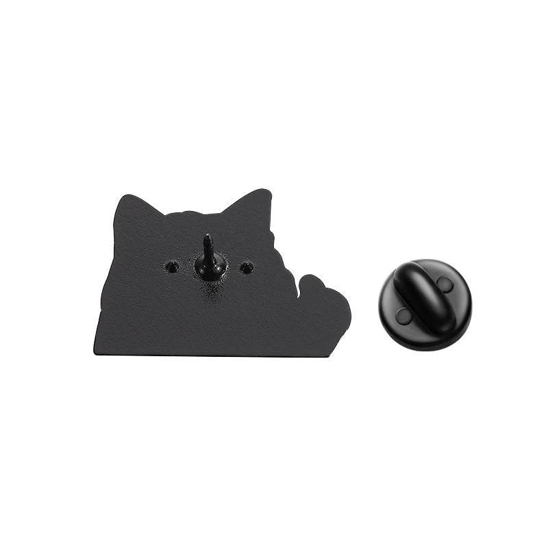 KittyNook Cat Co.’s Kawaii Thumbs Up Crying Cat Enamel Pin adds cute cat flair to any outfit or bag.