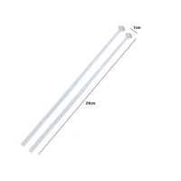 Thumbnail for Two white Little Paws silicone training chopsticks (24cm x 1cm) by KittyNook Cat Co. are shown on a white background.