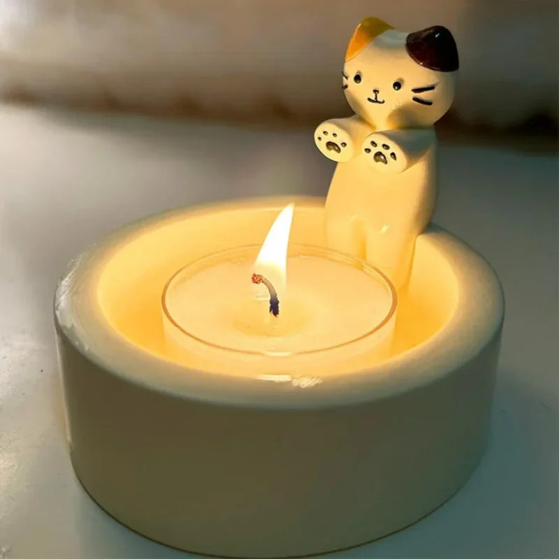 Brighten your space with KittyNook Cat Co.'s Cute Kitten Candle Holder—cozy decor and a cheerful mood booster!.