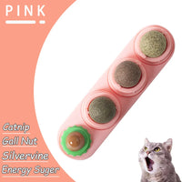 Thumbnail for KittyNook Cat Co. All Natural Catnip Lick Bar with four flavors beside an excited cat.