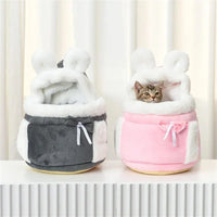 Thumbnail for A cat lounges in The Stylish Pet Travel Bag by KittyNook Cat Co.—perfect for stylish pet travel.