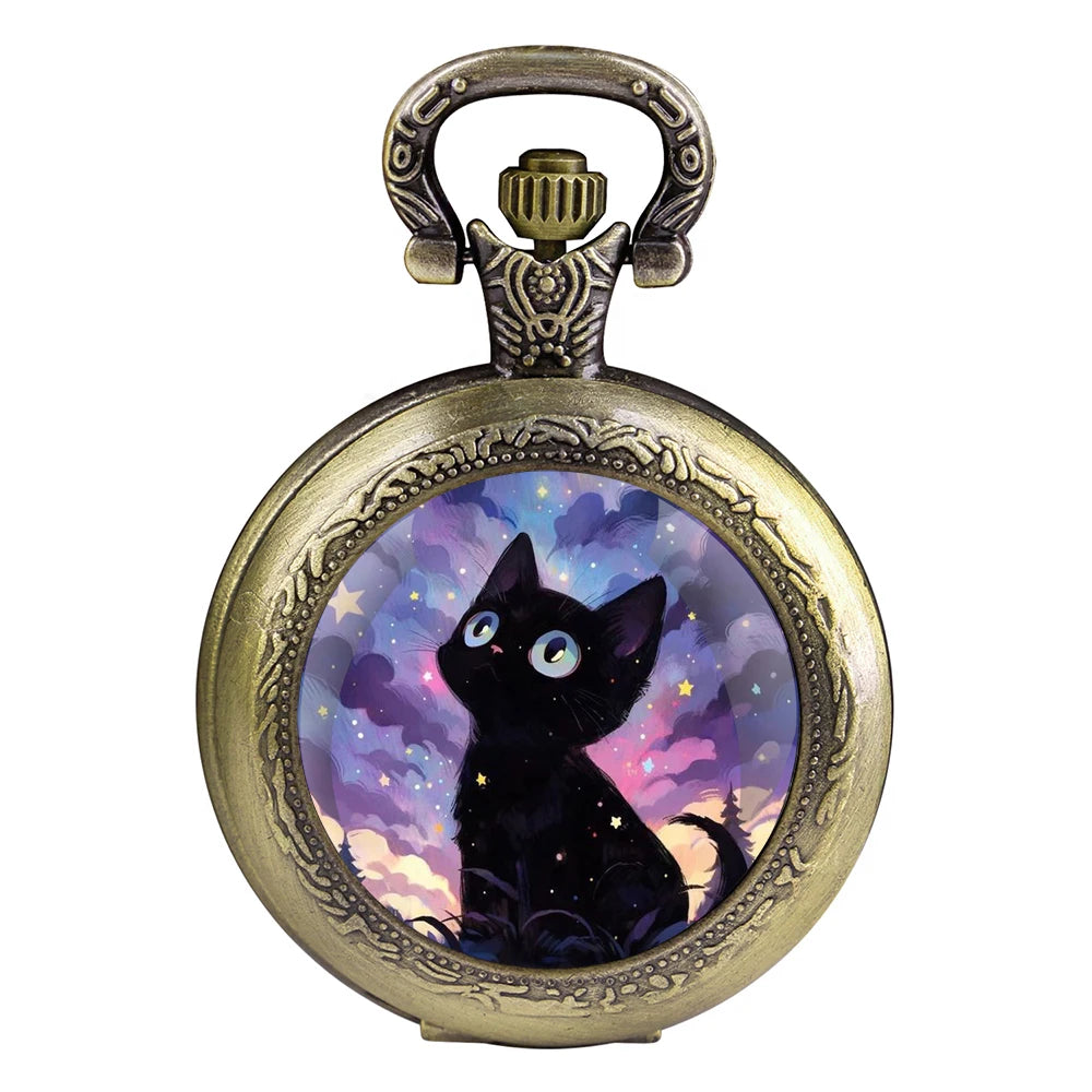 Mystical Cat Clock Pendant