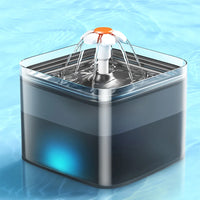 Thumbnail for KittyNook Cat Co. LED Automatic Pet Water Dispenser with Filter, multi-streams & blue glowing base.