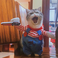 Thumbnail for The KittyNook Cat Co. Halloween Cosplay Costumes Kitten Jumpsuit makes your cat a perfect Halloween star.