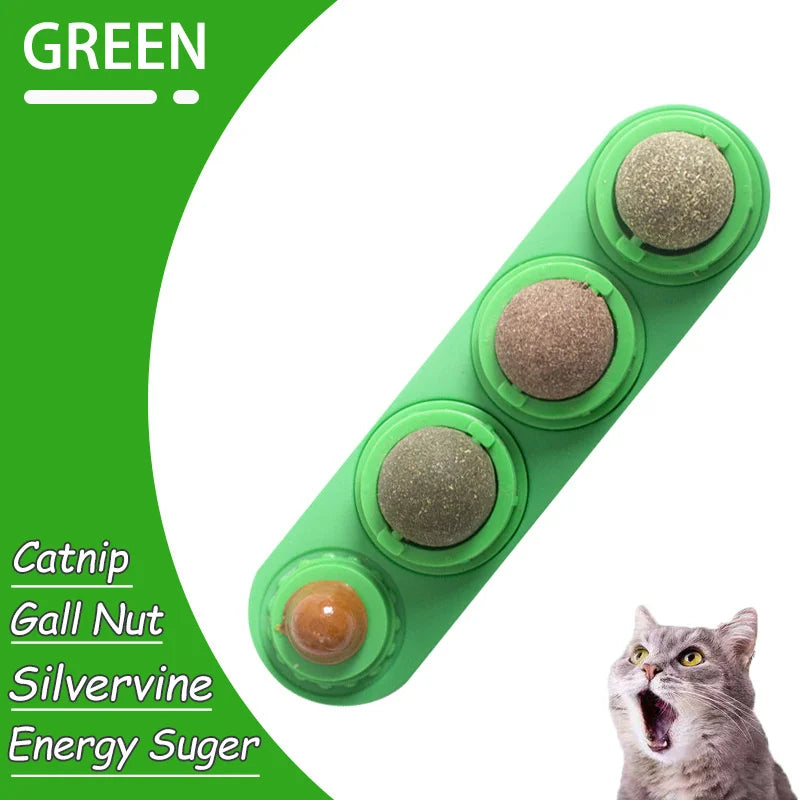 KittyNook Cat Co. All Natural Catnip Lick Bar features 4 flavored balls for your cat’s health and playful fun.