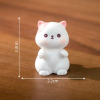 Thumbnail for KittyNook Cat Co. Creative Cat Doll Car Ornament—resin cat with pink ears, 3.3cm x 2.2cm, cute car accessory.