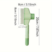 Thumbnail for KittyNook Cat Co. Long Hair Cat Grooming Comb & Hair Remover, 20x8x8cm, 2cm head; shown on white background.