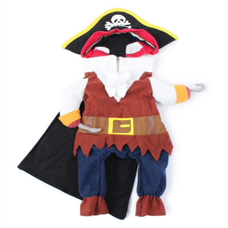 The Halloween Funny Pirate Cat Costume by KittyNook Cat Co. is a hilarious pirate outfit, perfect for your pet’s Halloween look!.