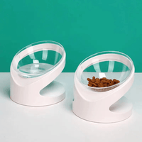 Thumbnail for Sleek Eats Modern Cat Bowl With Stand Product Show two bowls