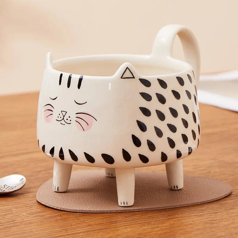 AdoraMeow Cat Mug with Feet Mugs KittyNook Cat Company   