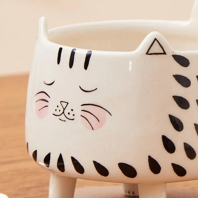 AdoraMeow Cat Mug with Feet Mugs KittyNook Cat Company   