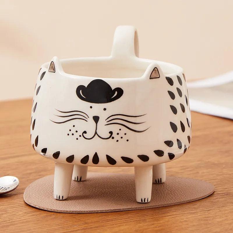 AdoraMeow Cat Mug with Feet Mugs KittyNook Cat Company   